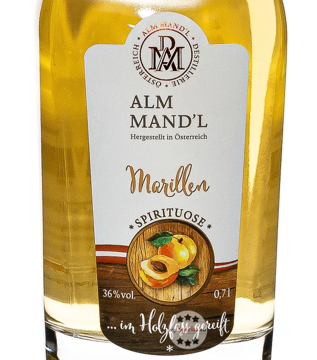 Alm Mand’l Marillen Schnaps Im Holzfass Gereift 2 Alm Mand’l Marillen Schnaps Im Holzfass Gereift – Bild 2