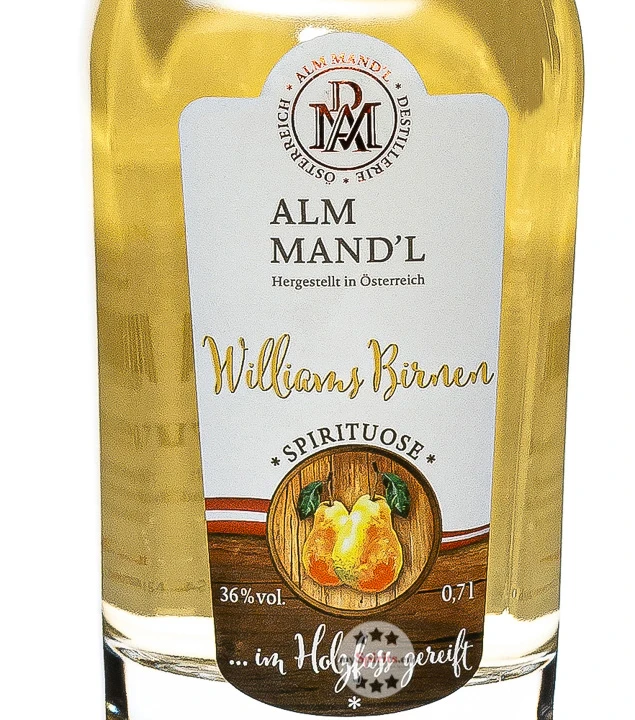 Alm Mand’l Williams-Birnen-Schnaps Im Holzfass Gereift 2 Alm Mand’l Williams-Birnen-Schnaps Im Holzfass Gereift – Bild 2