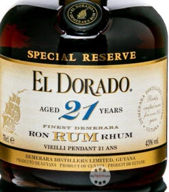 El Dorado 21 Jahre Rum -Spirituosen Angebote Store el dorado rum 21 jahre 07 liter 5