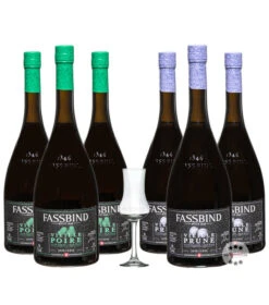 Fassbind 3 X Vielle Porie & 3 X Vieille Prune + Glas