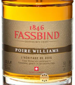 Fassbind Poire Williams L'Héritage De Bois -Spirituosen Angebote Store fassbind poire williams heritage de bois 0 5 liter 4