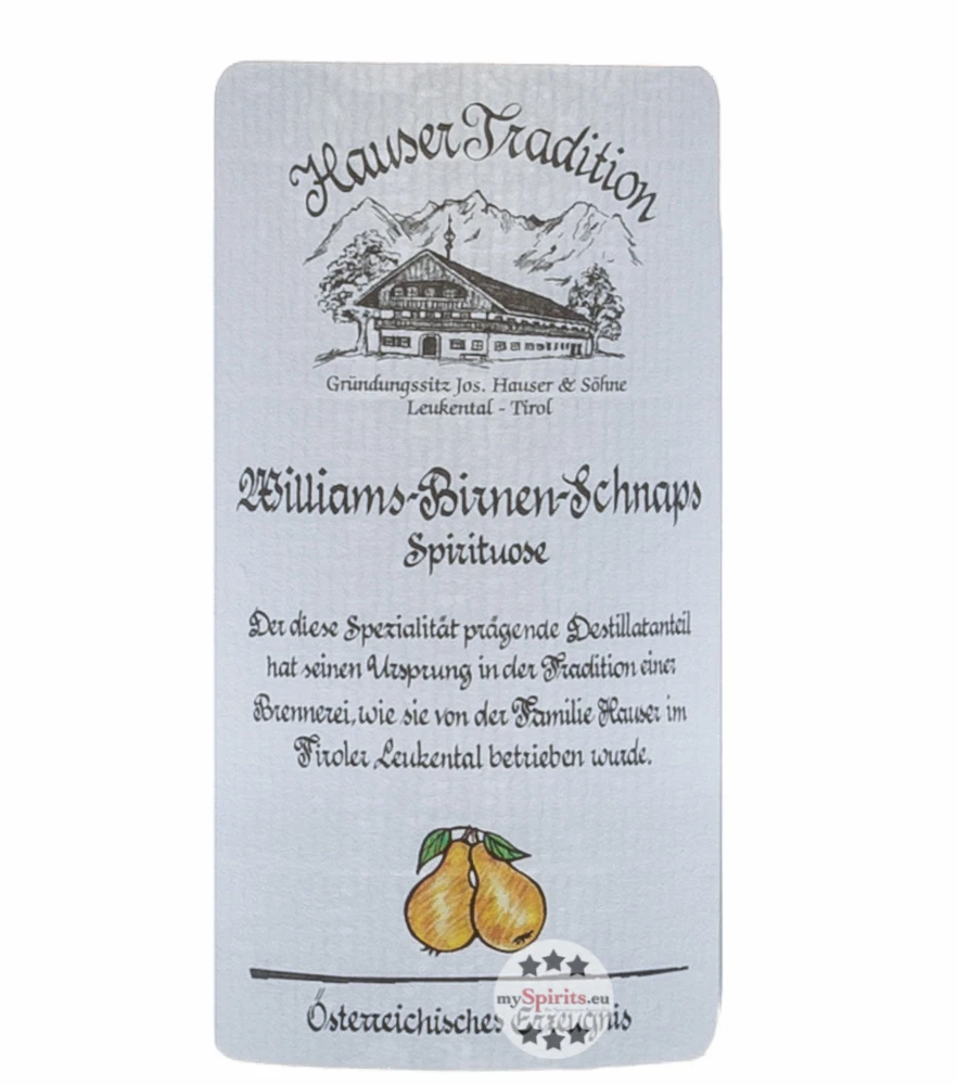 Hauser Williams-Birnen-Schnaps 0,7l 2 Hauser Williams-Birnen-Schnaps 0,7l – Bild 2