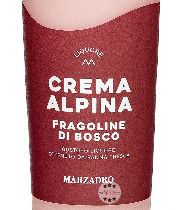 Marzadro Crema Alpina Fragoline Di Bosco Erdbeerlikör 2 Marzadro Crema Alpina Fragoline Di Bosco Erdbeerlikör – Bild 2