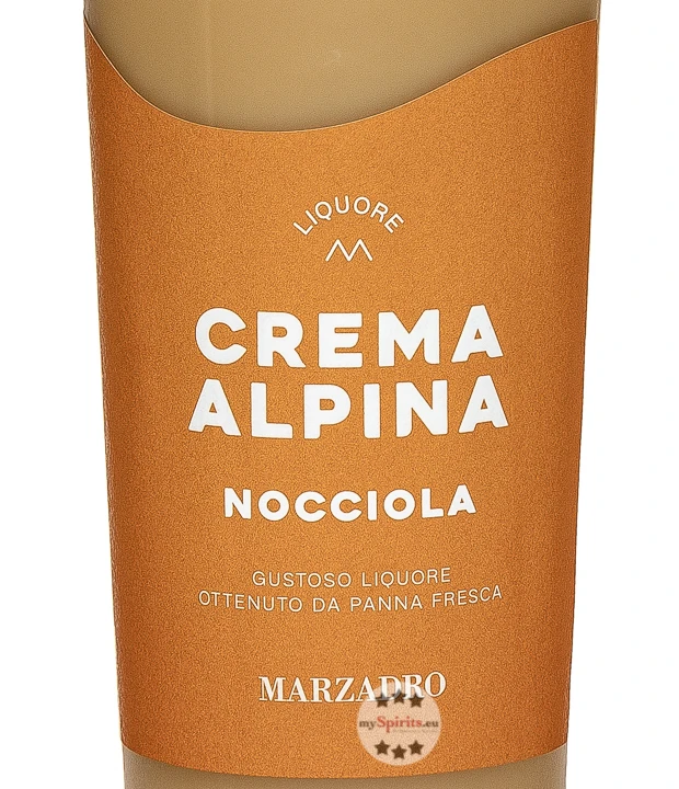 Marzadro Crema Alpina Nocciola Haselnusslikör 2 Marzadro Crema Alpina Nocciola Haselnusslikör – Bild 2
