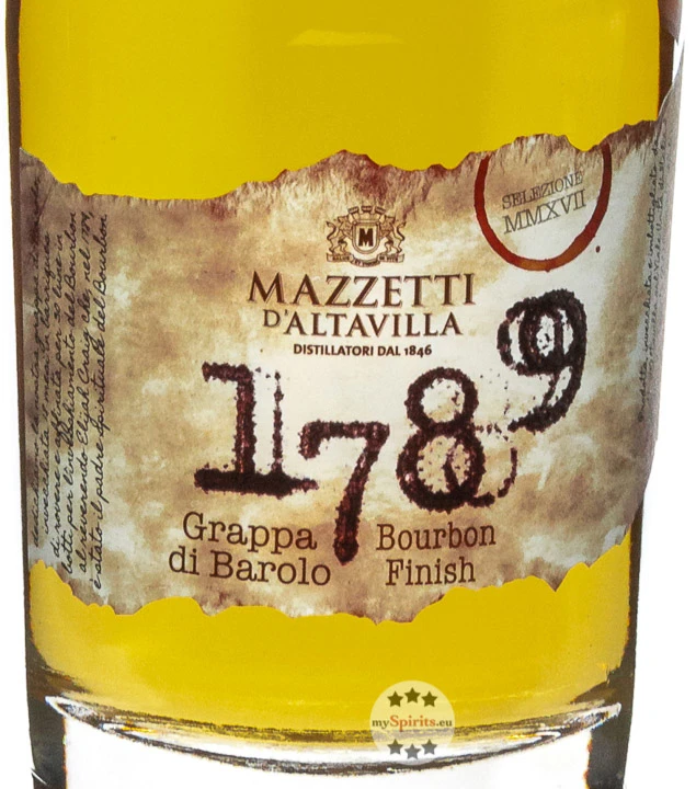 Mazzetti 1789 Grappa Di Barolo Bourbon Finish 3 Mazzetti 1789 Grappa Di Barolo Bourbon Finish – Bild 3