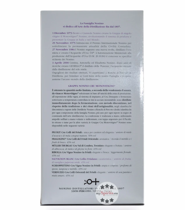 Nonino Grappa Cru Monovitigno Sauvignon Blanc 0,2 L 4 Nonino Grappa Cru Monovitigno Sauvignon Blanc 0,2 L – Bild 4