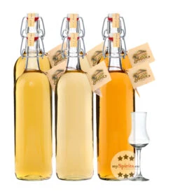 Prinz Alte Sorten Kombi – Je 2 X 1L Alte Marille, Williamsbirne & Wald-Himbeere