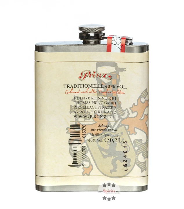 Prinz Flachmann Marillen-Schnaps 0,2l 3 Prinz Flachmann Marillen-Schnaps 0,2l – Bild 3