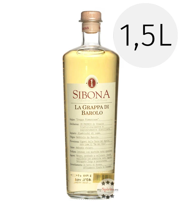 Sibona Grappa Di Barolo 1,5l 1 Sibona Grappa Di Barolo 1,5l